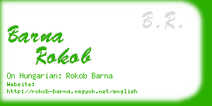 barna rokob business card